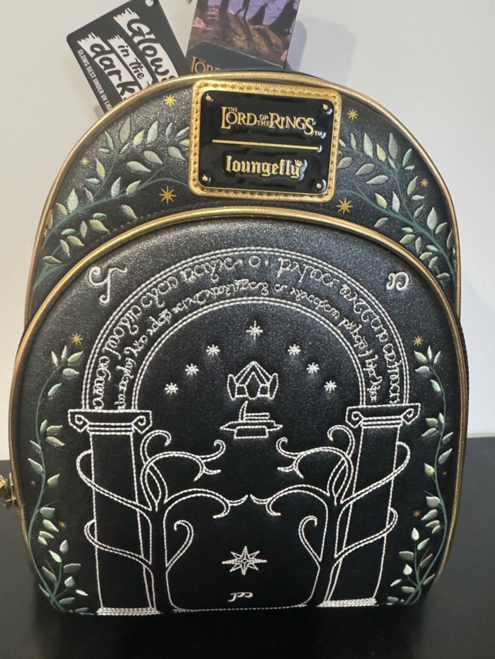 Loungefly The Lord of the Rings Doors of Durin Glow-in-the-Dark Mini Backpack - Picture 3 of 8